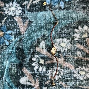 Swarovski Elegant Gold and Brown leather Women's Bracelet